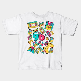 Best of 90's, cool 90's, nostalgia 90's, vintage memories, vintage stuff, 90's era, cool retro stuff Kids T-Shirt